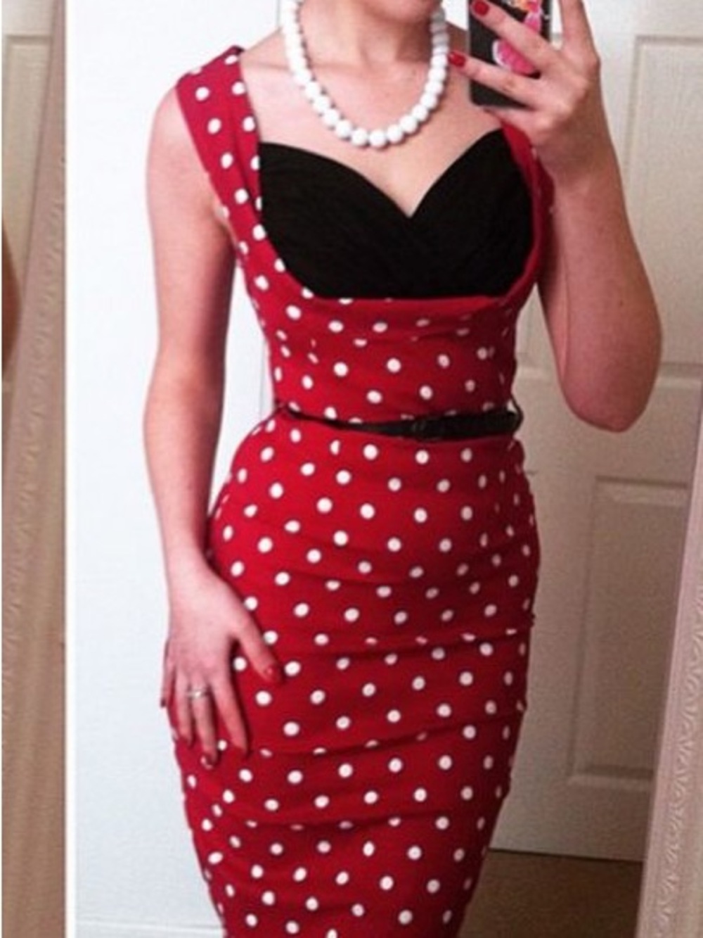 "Vanessa" wiggle dress from Lindy Bop Vintage Style Pin Up Rockabilly Dress Sz L